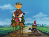 The screengrab from Alfred J. Kwak Episode 3 the mock-up cover was based on. They seem to have needed to recreate the paws of the King's hunters.