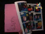 A screengrab from the behind the scenes video from the Alfred Jodocus Kwak website shows that the inside covers were originally supposed to have a color similar to what was on the front, instead of white.